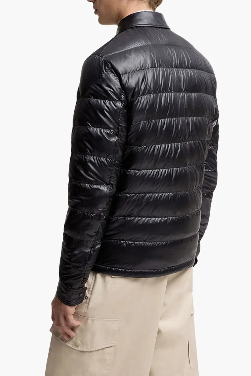 MONCLER Men Mourillon Short Down Jacket in Blue Nylon 2