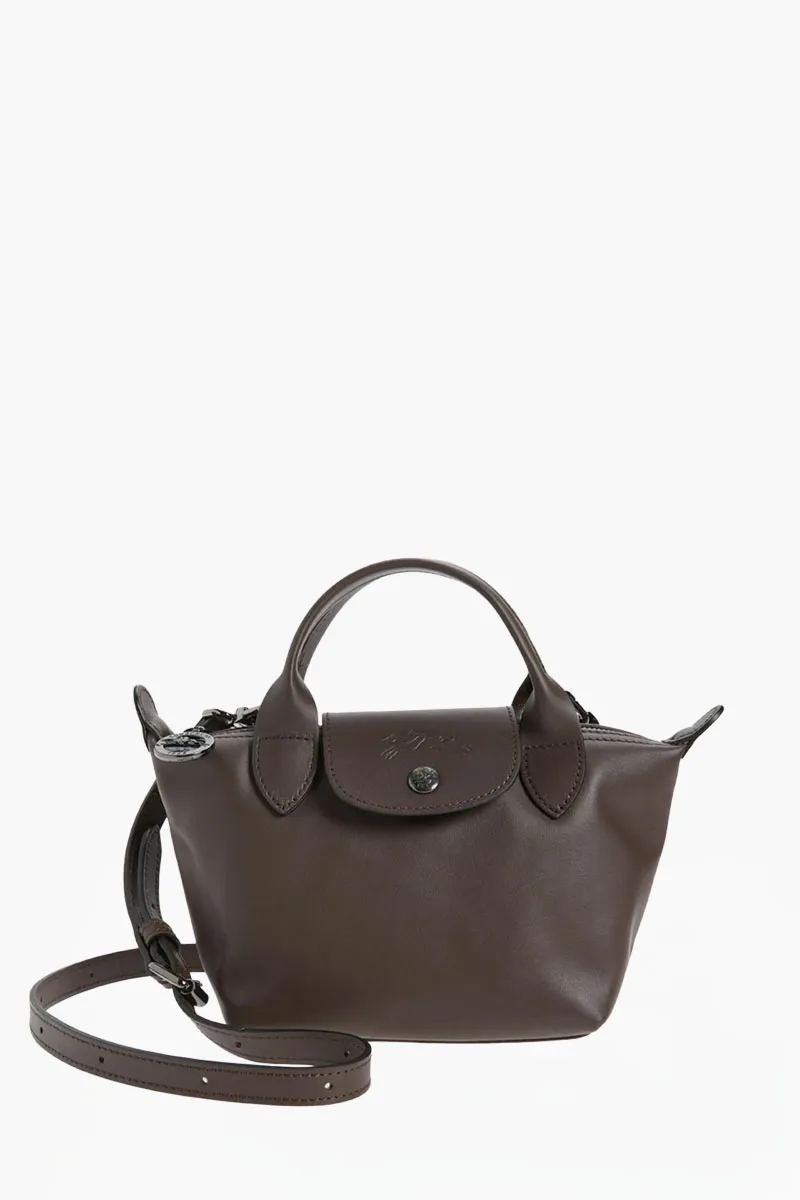 LONGCHAMP Mini Le Pliage Xtra Handbag Mocha Cowhide Leather 0