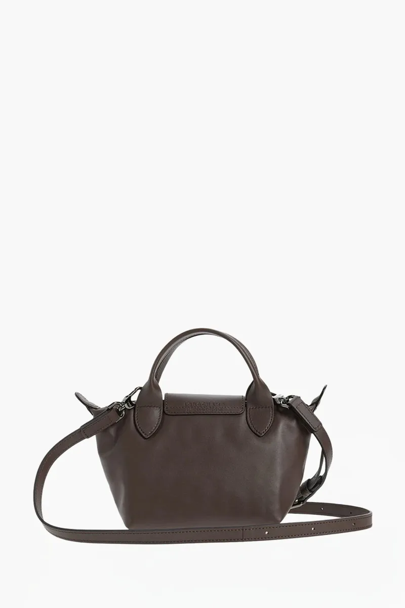 LONGCHAMP Mini Le Pliage Xtra Handbag Mocha Cowhide Leather 2
