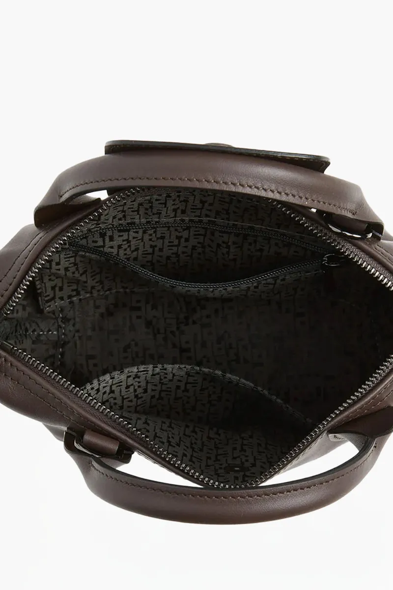 LONGCHAMP Mini Le Pliage Xtra Handbag Mocha Cowhide Leather 3