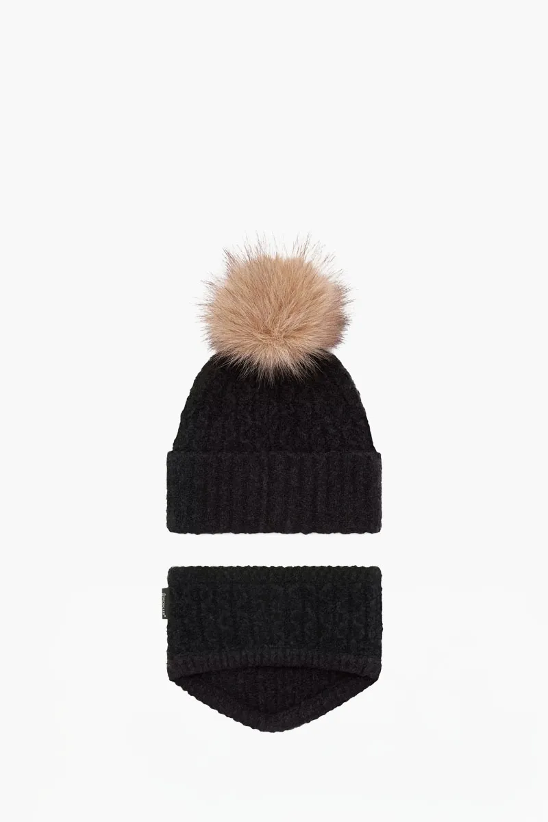 MONCLER Enfant Boucle Blend Set in Black Wool 1