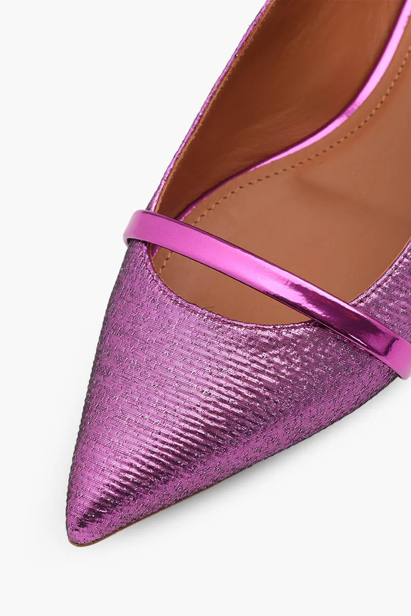 MALONE SOULIERS Maureen Mules in Violet/Violet Structured Leather 4