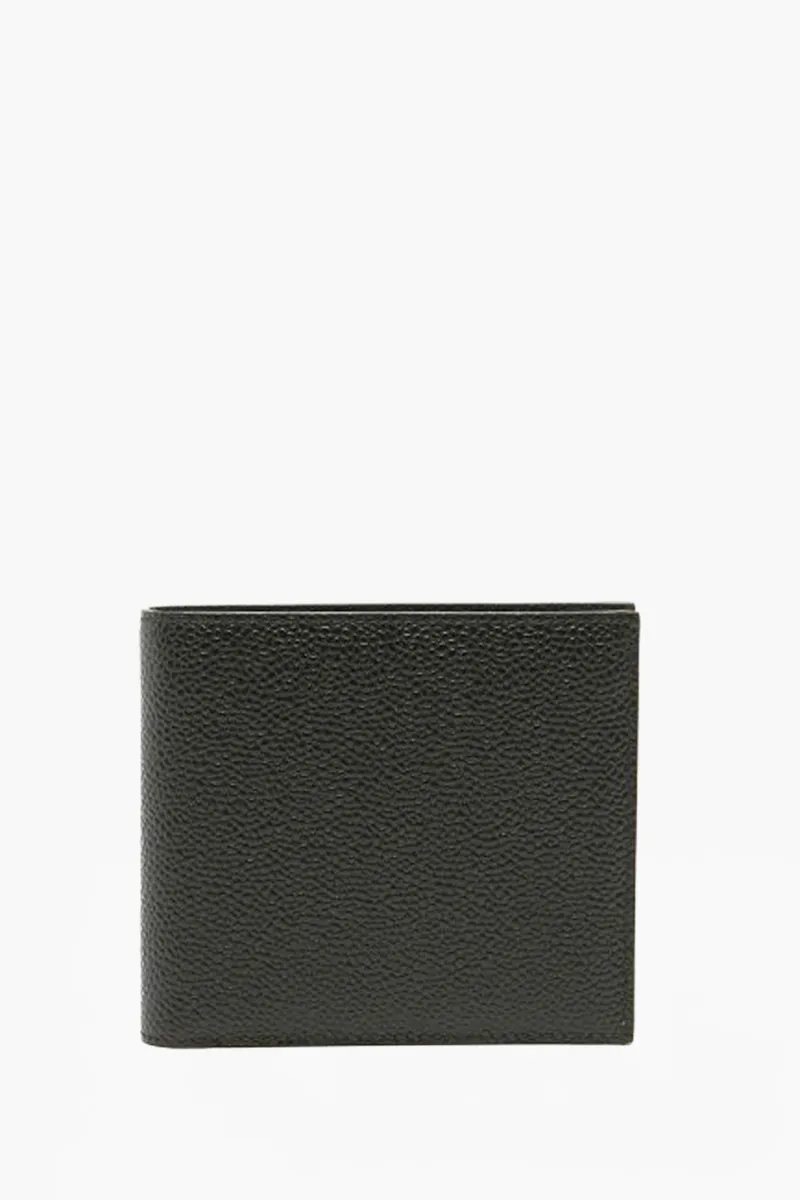 THOM BROWNE Pebble Textured Bifold Wallet in Black 0