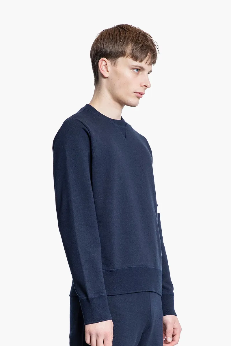 THOM BROWNE Men Classic Loopback 4-Bar Stripe Sweatshirt in Navy Cotton 3