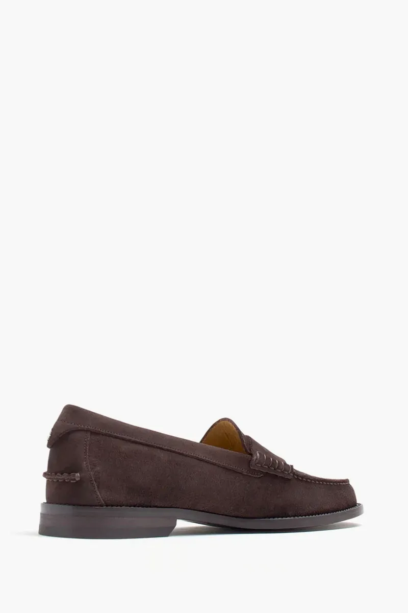 BALLY Men Charlex Penny Loafers in Dark Brown Suede Smooth Leather 1