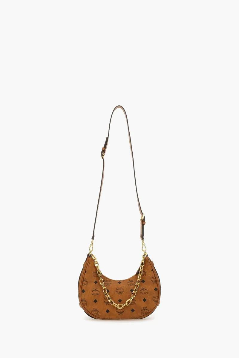 MCM Aren Chain Hobo Bag in Cognac 1