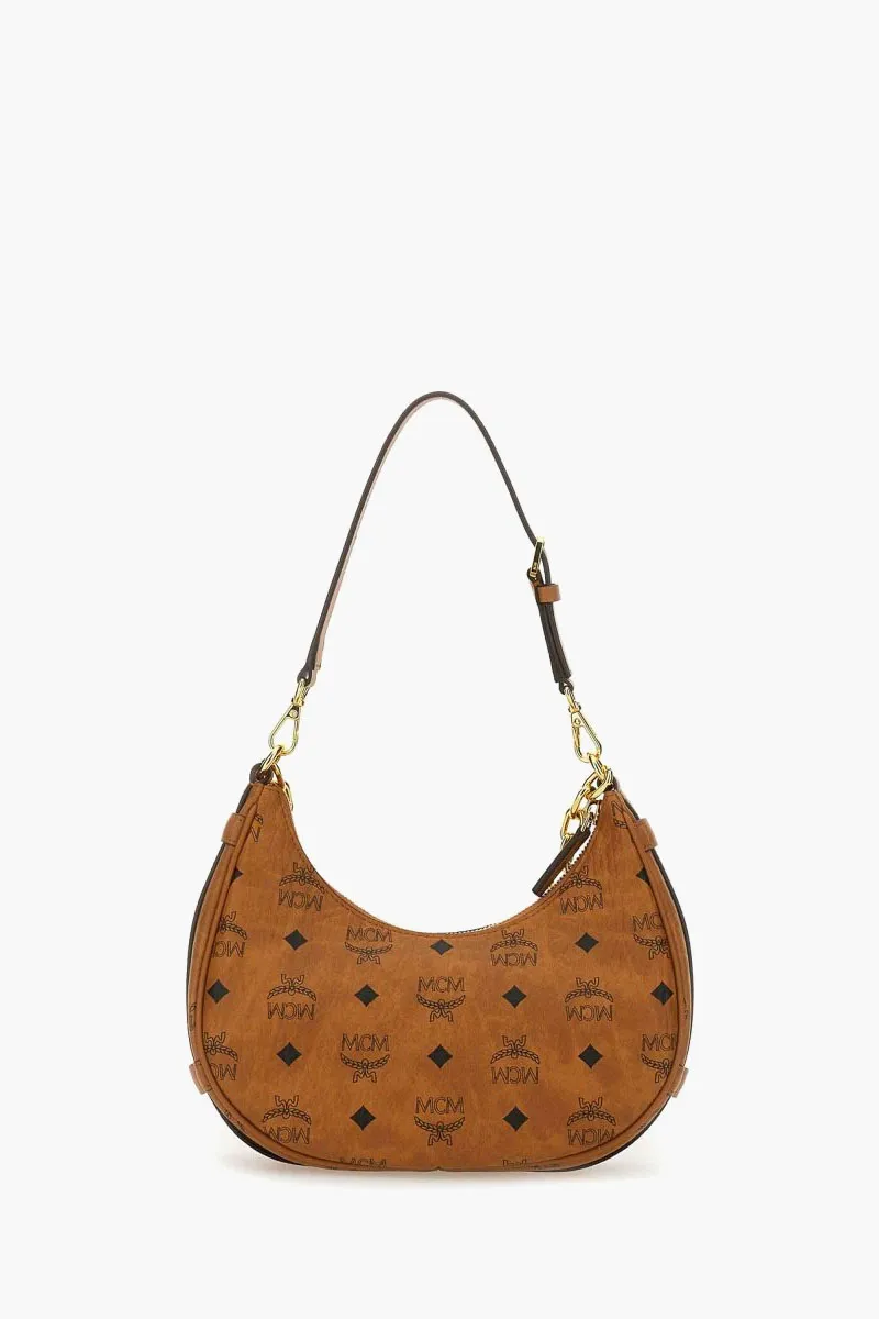 MCM Aren Chain Hobo Bag in Cognac 3