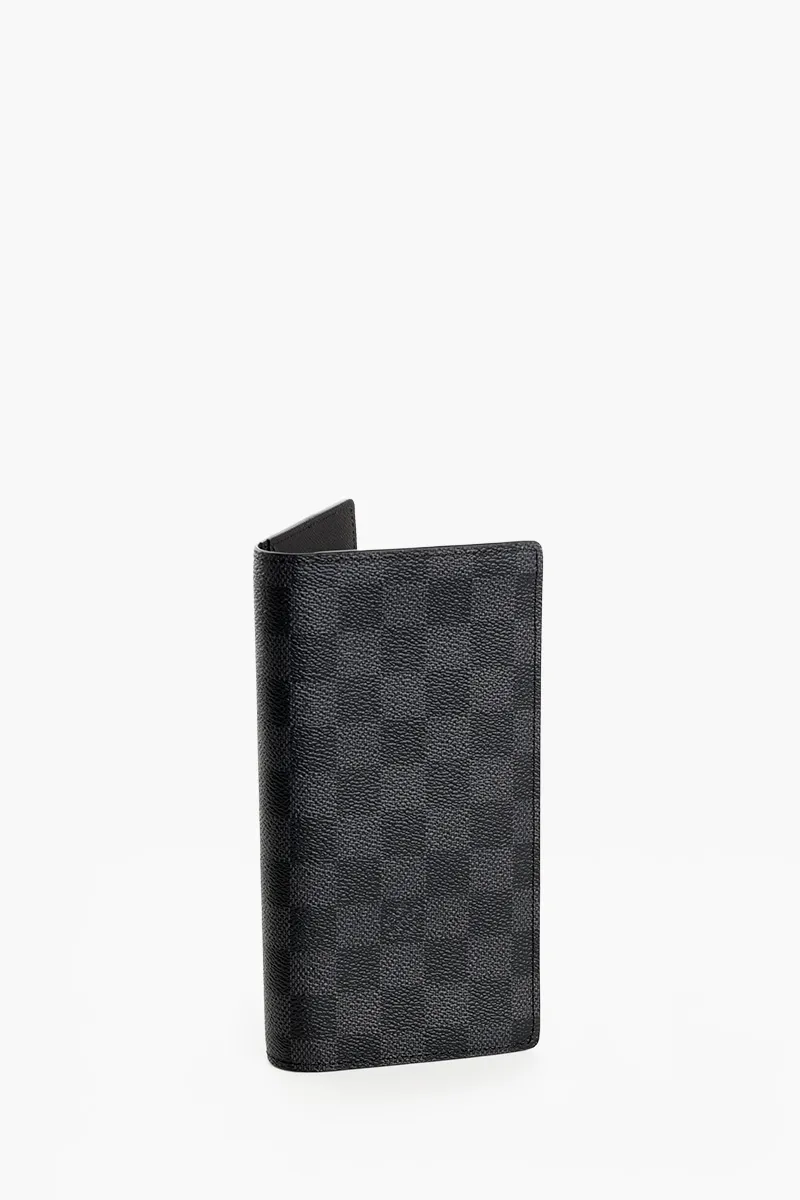 LOUIS VUITTON Brazza Wallet in Black Damier Graphite Canvas 1