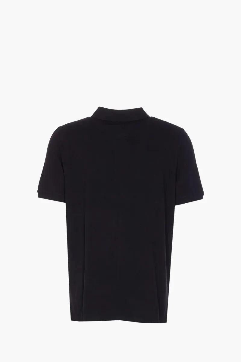 MAISON KITSUNE Men Fox Head Regular Polo Shirt in Black Cotton 1