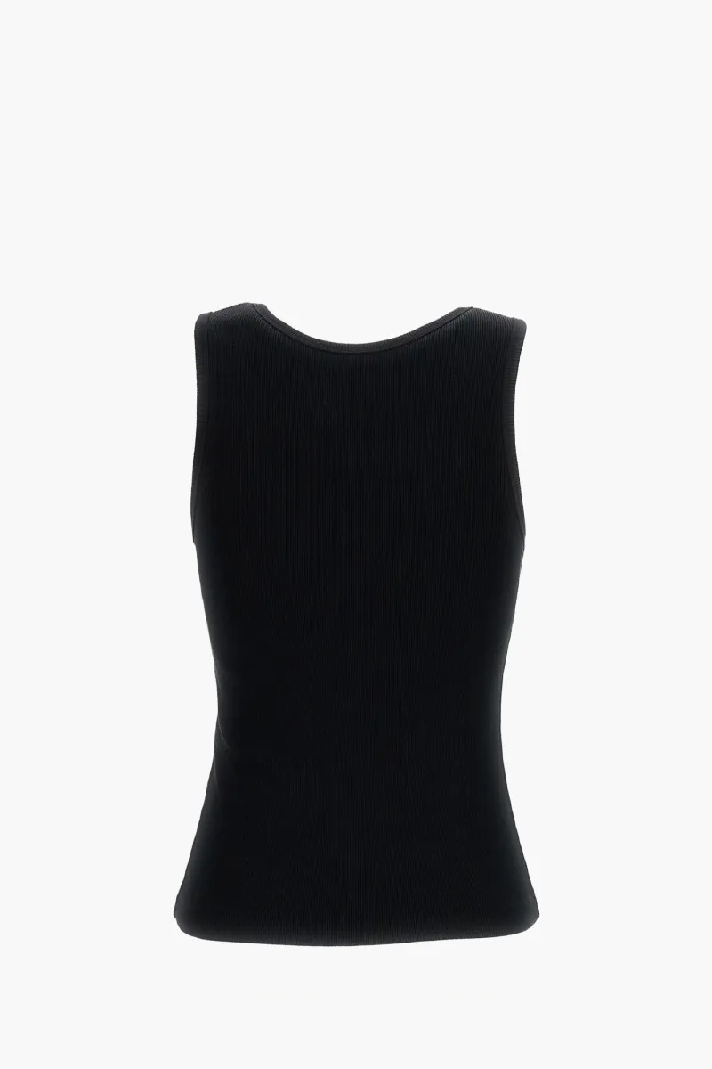 MAISON KITSUNE Women Baby Fox Tank Top in Black Cotton 1