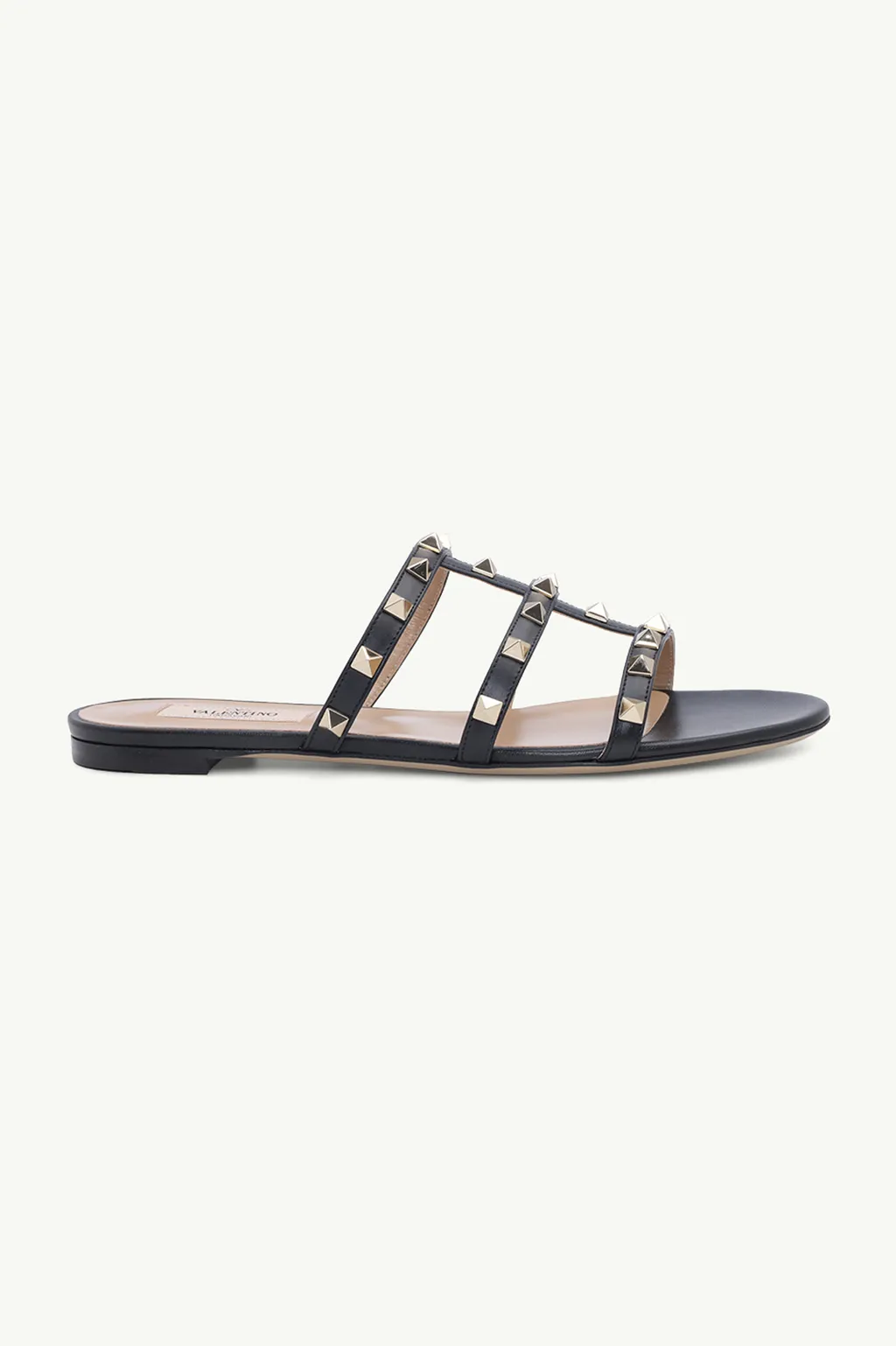 VALENTINO Rockstud Strappy Slides in Black 0
