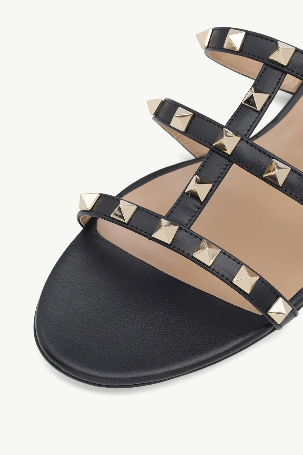 VALENTINO Rockstud Strappy Slides in Black 4
