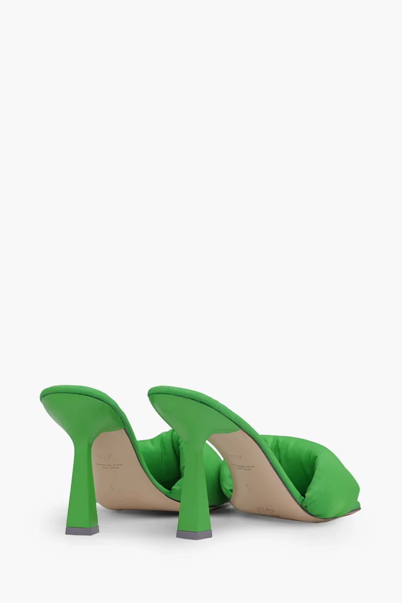 SEBASTIAN MILANO Women Blast Mules 95mm in Green Nylon 2