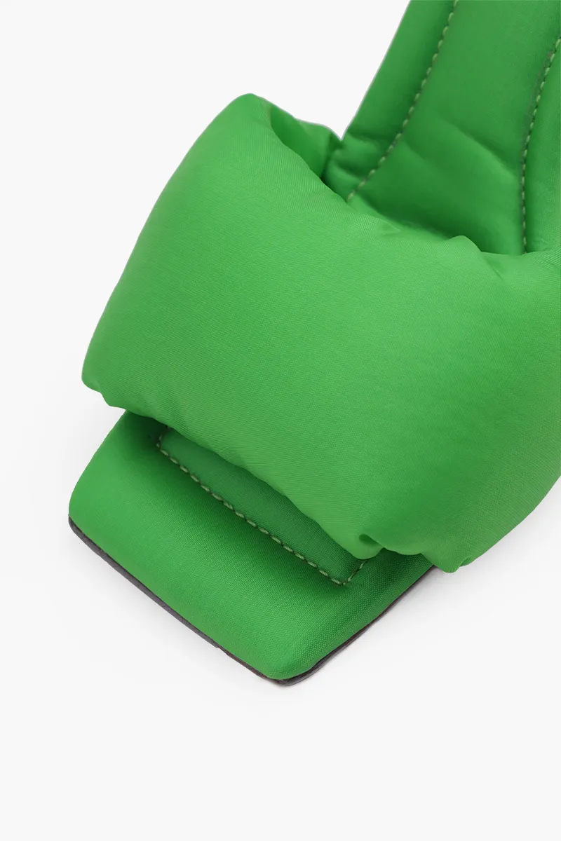 SEBASTIAN MILANO Women Blast Mules 95mm in Green Nylon 4