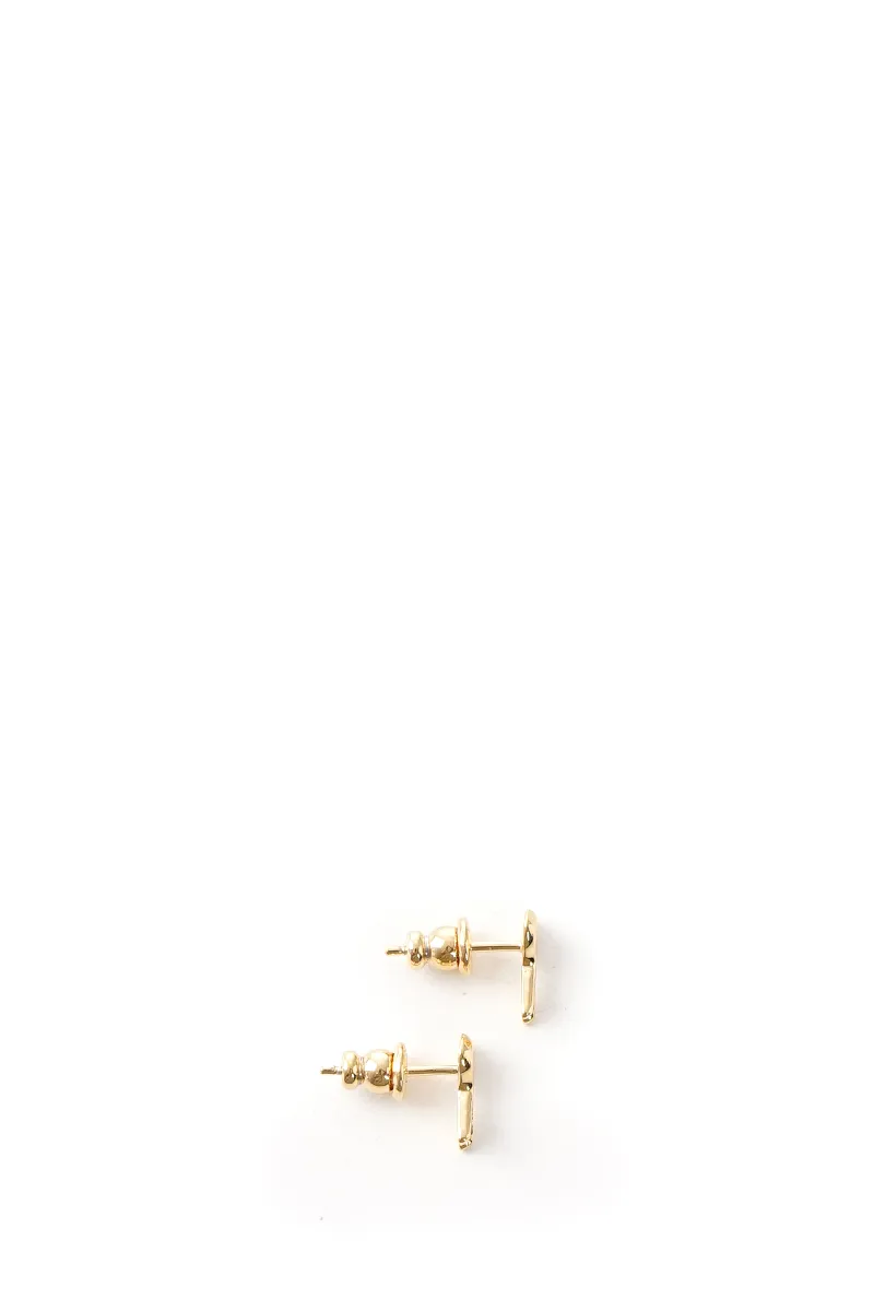 AMI Ami De Coeur Hammered Earrings in Gold Brass 1