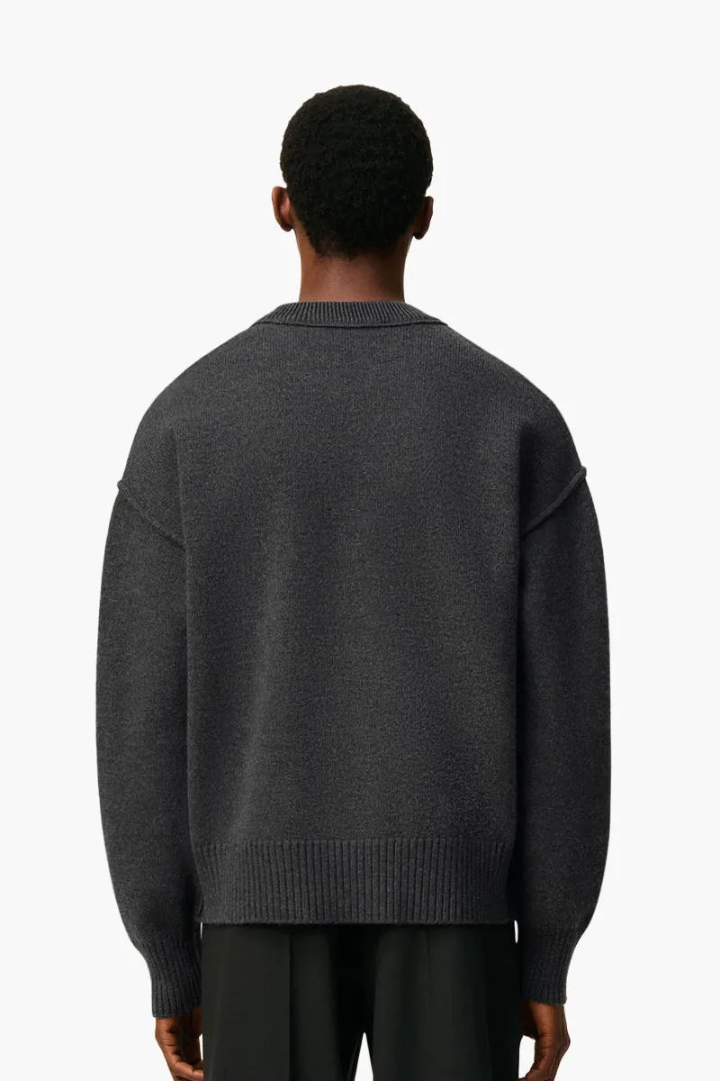 AMI Unisex De Coeur Sweater in Grey Wool 2