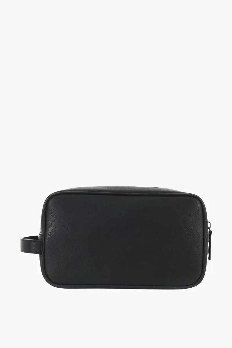 EMPORIO ARMANI Men Second Bag in Black Synthetic Saffiano Leather 2