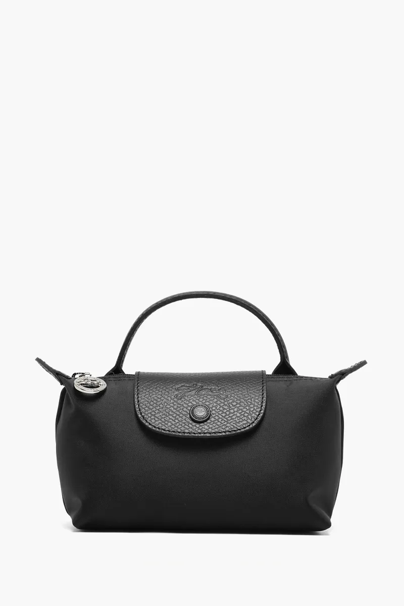 LONGCHAMP Le Pliage One Pouch in Black Canvas