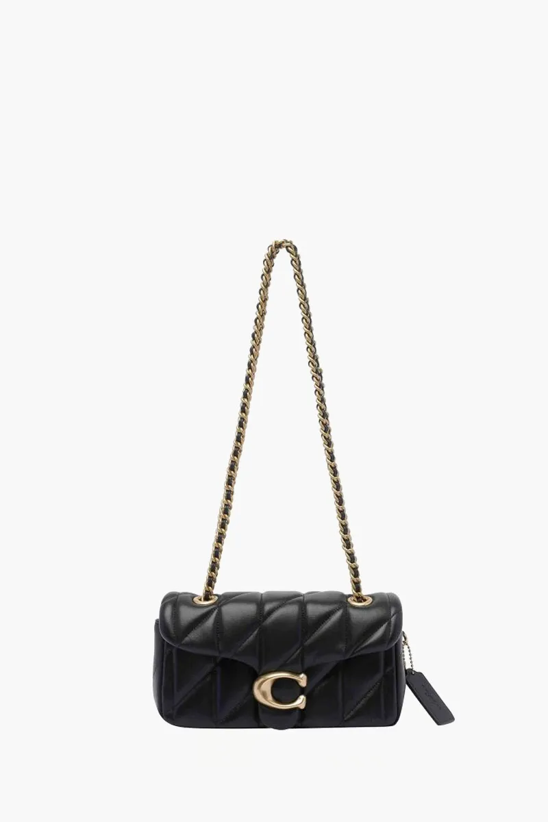 COACH Tabby 20 Quilting Shoulder Bag in Black GHW Nappa Leather