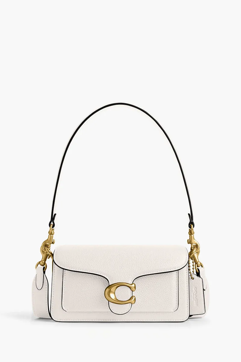 COACH Tabby Shoulder Bag 20 in Chalk Pebble Leather