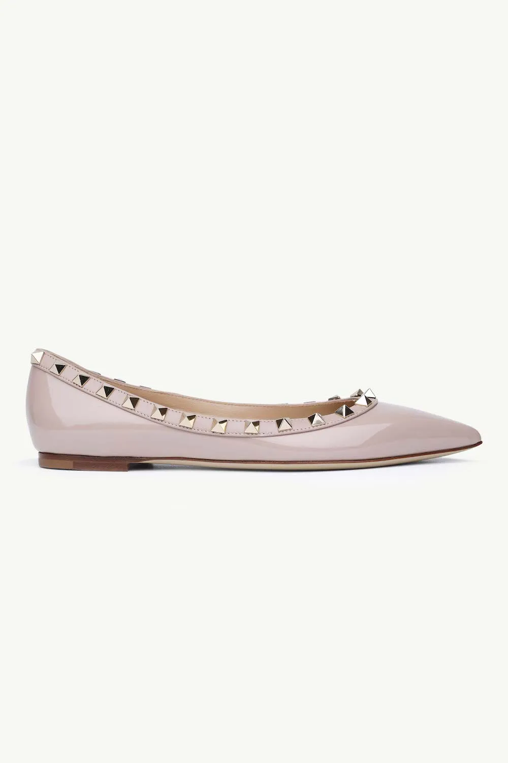 JIMMY CHOO Ade Flat in Ballet Pink/White Suede with Pearl