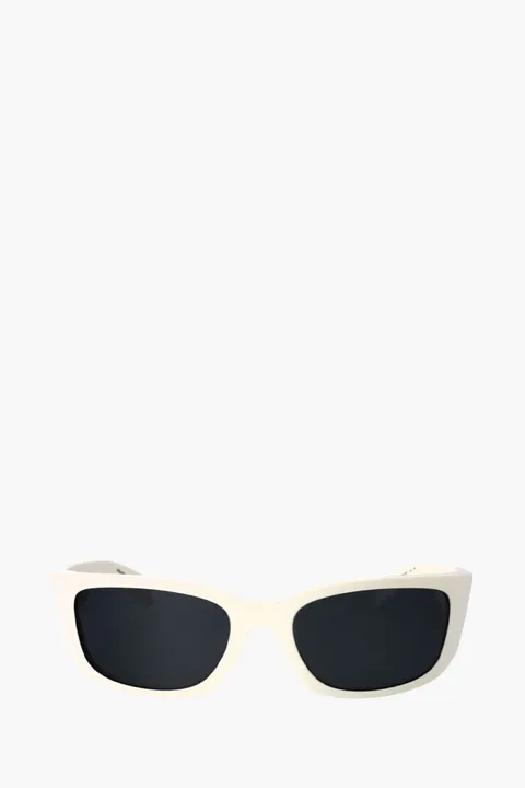 PRADA Women Cat Eye Butterfly Sunglasses in White/Grey Bone