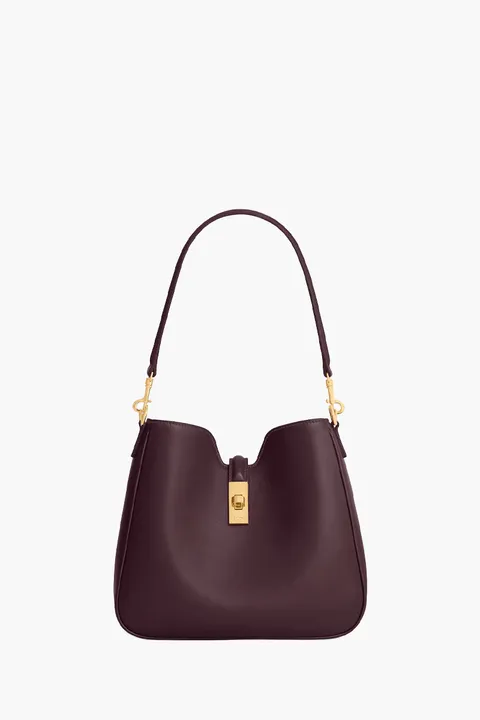CELINE Small Camille 16 Soft Bag in Deep Burgundy Smooth Calfskin