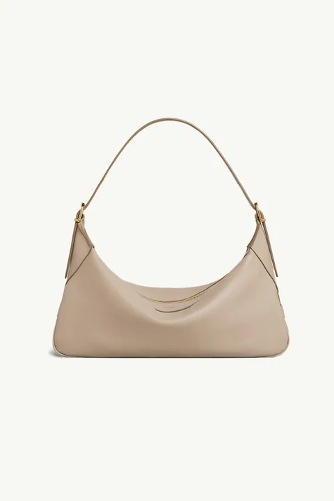 CELINE Medium Romy Shoulder Bag in Safari Supple Calfskin