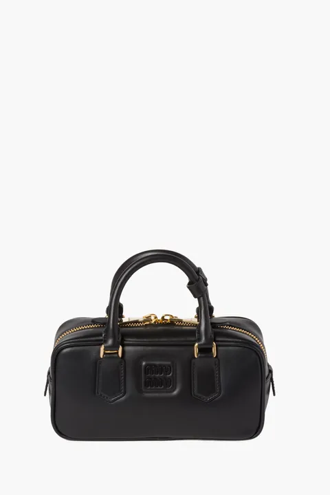 MIU MIU Regular Arcadie in Black Calfskin Leather