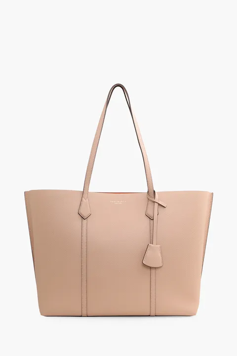 TORY BURCH Large Perry Triple Compartment Tote in Devon Sand
