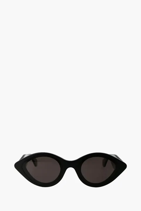 ALAIA Women Cat Eye Shape Sunglasses in Black Grey Acetate