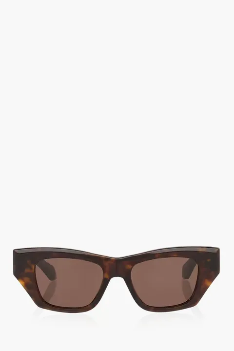 ALAIA Rectangular Sunglasses in Havana/Brown Acetate
