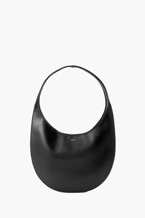 COPERNI Medium Soft Swipe Shoulder Bag in Black Leather