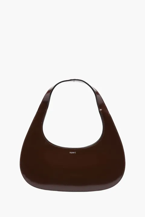 COPERNI Slim Swipe Baguette Top Handle Bag in Brown Leather