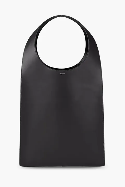 COPERNI Large Swipe Tote Bag in Black Calf Leather
