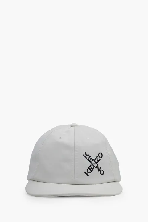 KENZO Sport Little X Baseball Cap in Off White Nylon