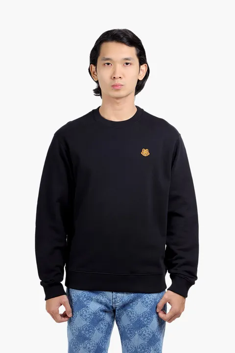 KENZO Men Tiger Crest Sweatshirt in Black