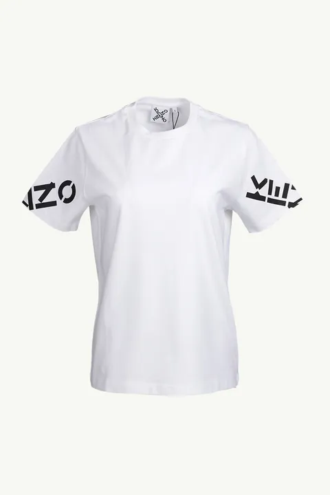 KENZO Women Sport 'Big X' on Sleeve Loose T-Shirt in White