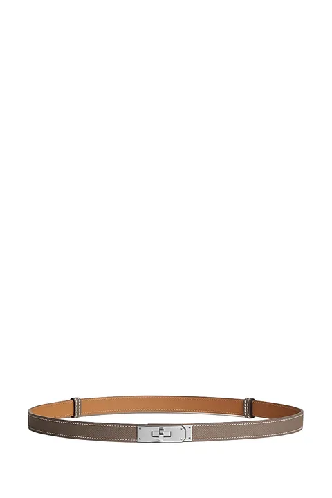 HERMÈS Kelly 18 18mm Belt in Tow Epsom Calfskin PHW
