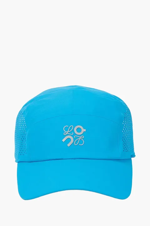 LOEWE X ON Logo Printed Baseball Cap in Blue Recycled Polyester