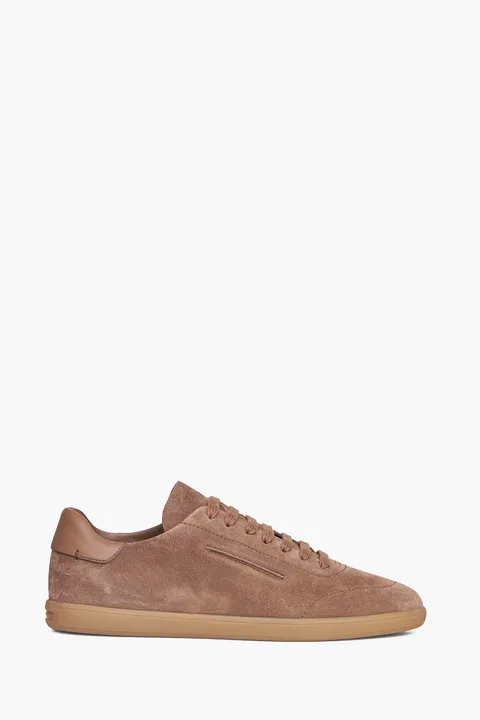ZEGNA Men 232 Sneakers in Dark Beige Suede