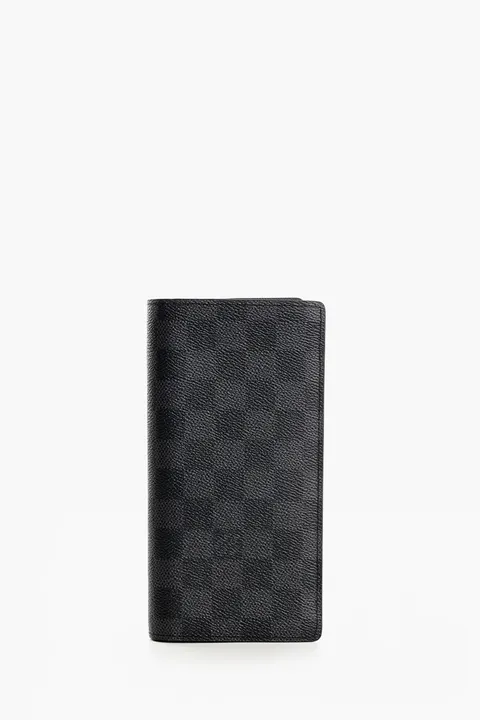 LOUIS VUITTON Brazza Wallet in Black Damier Graphite Canvas